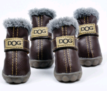Waterproof Fleece-Lined Dog Snow Boots by Furr Baby Gifts