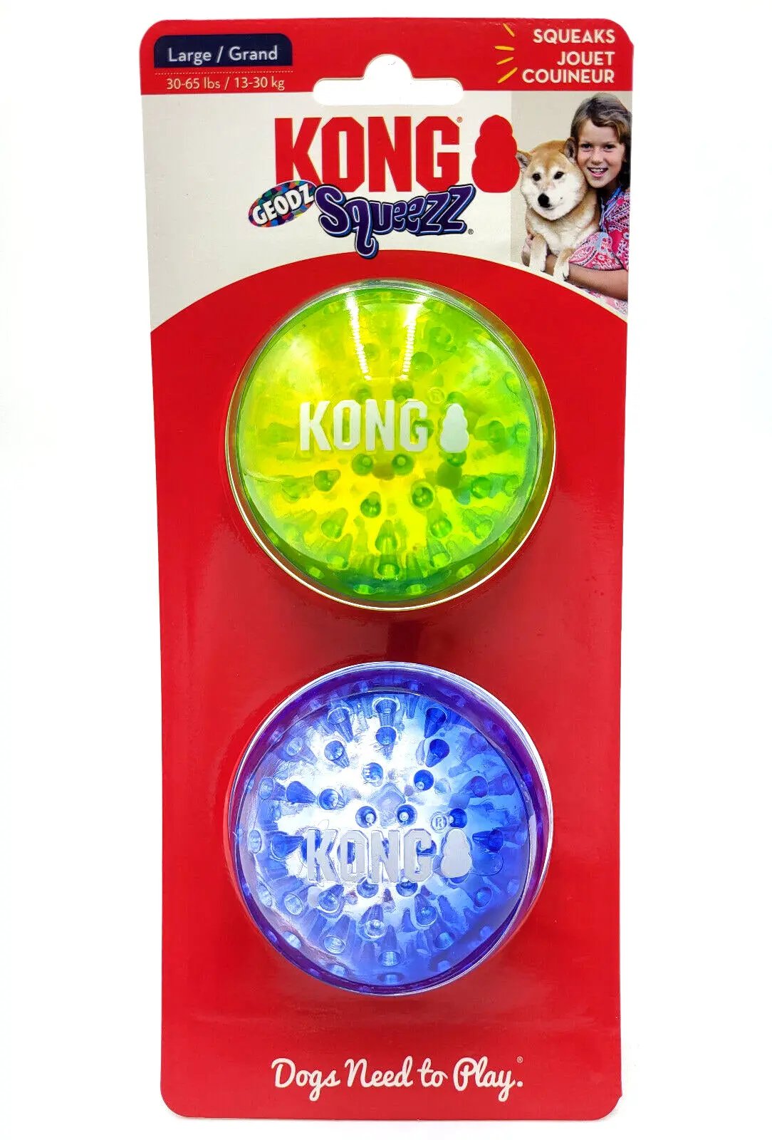 Kong Squeezz Dog Balls - Large Floating Fetch Toys - American Bark Bliss