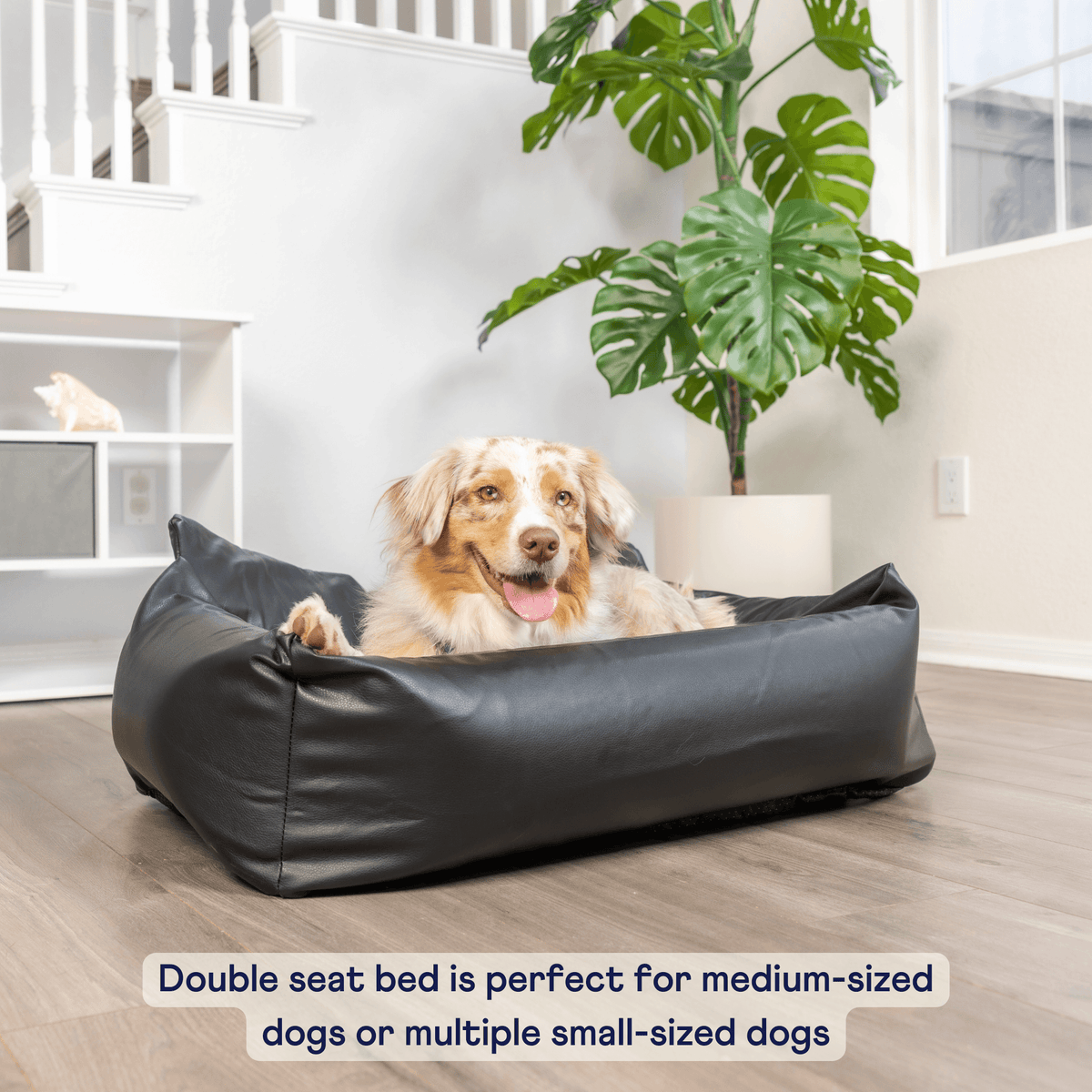 Faux Leather Memory Foam Dog Car Bed | PupProtector™ - American Bark Bliss