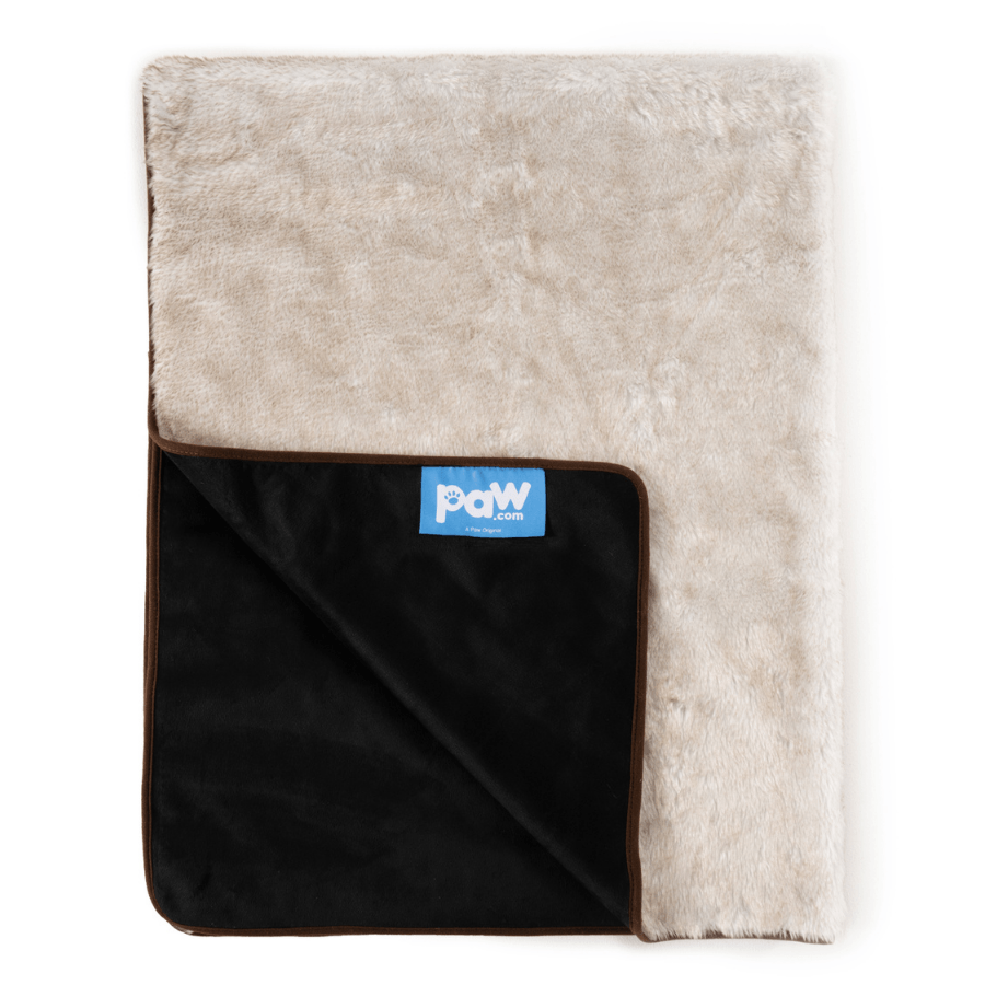 PupProtector Waterproof Dog Blanket - White Brown Accents - American Bark Bliss