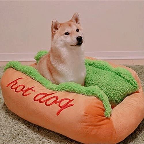 Hot Dog Pet Bed for Small Dogs - American Bark Bliss