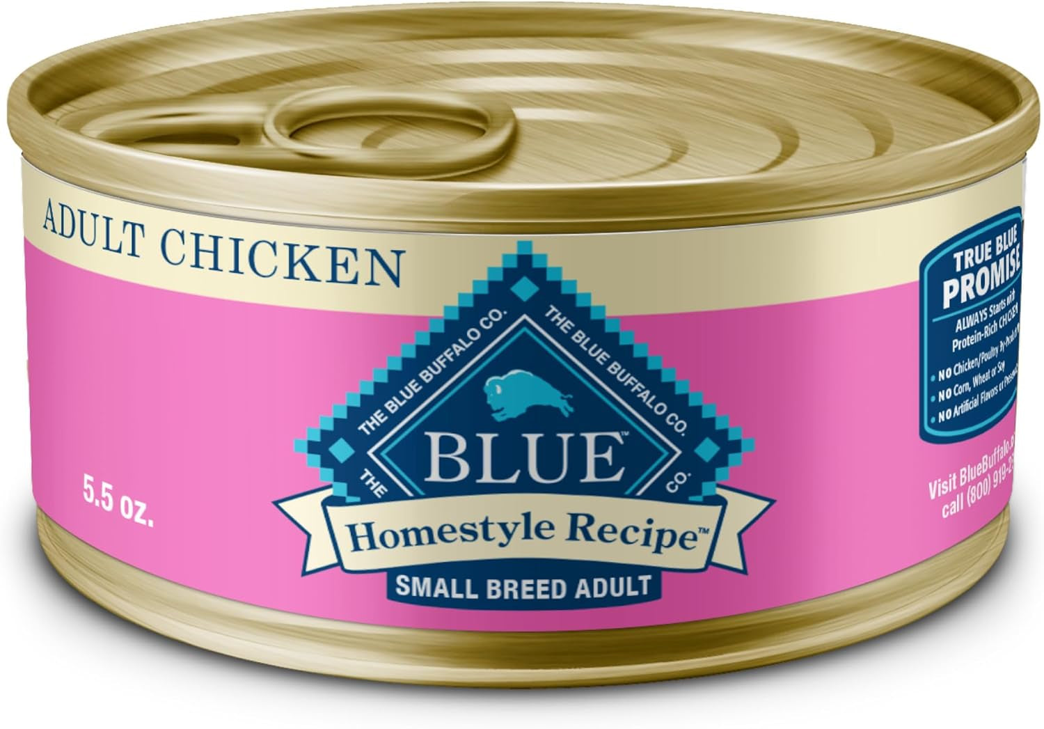 Homestyle Recipe Adult Small Breed Wet Dog Food, Made with Natural Ingredients, Chicken Recipe, 5.5-Oz Cans (24 Count) - American Bark Bliss