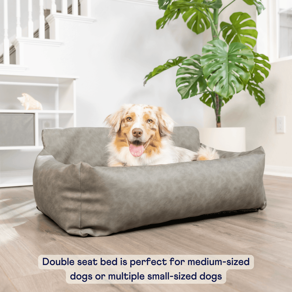 Memory Foam Dog Car Bed - Slate Gray - American Bark Bliss