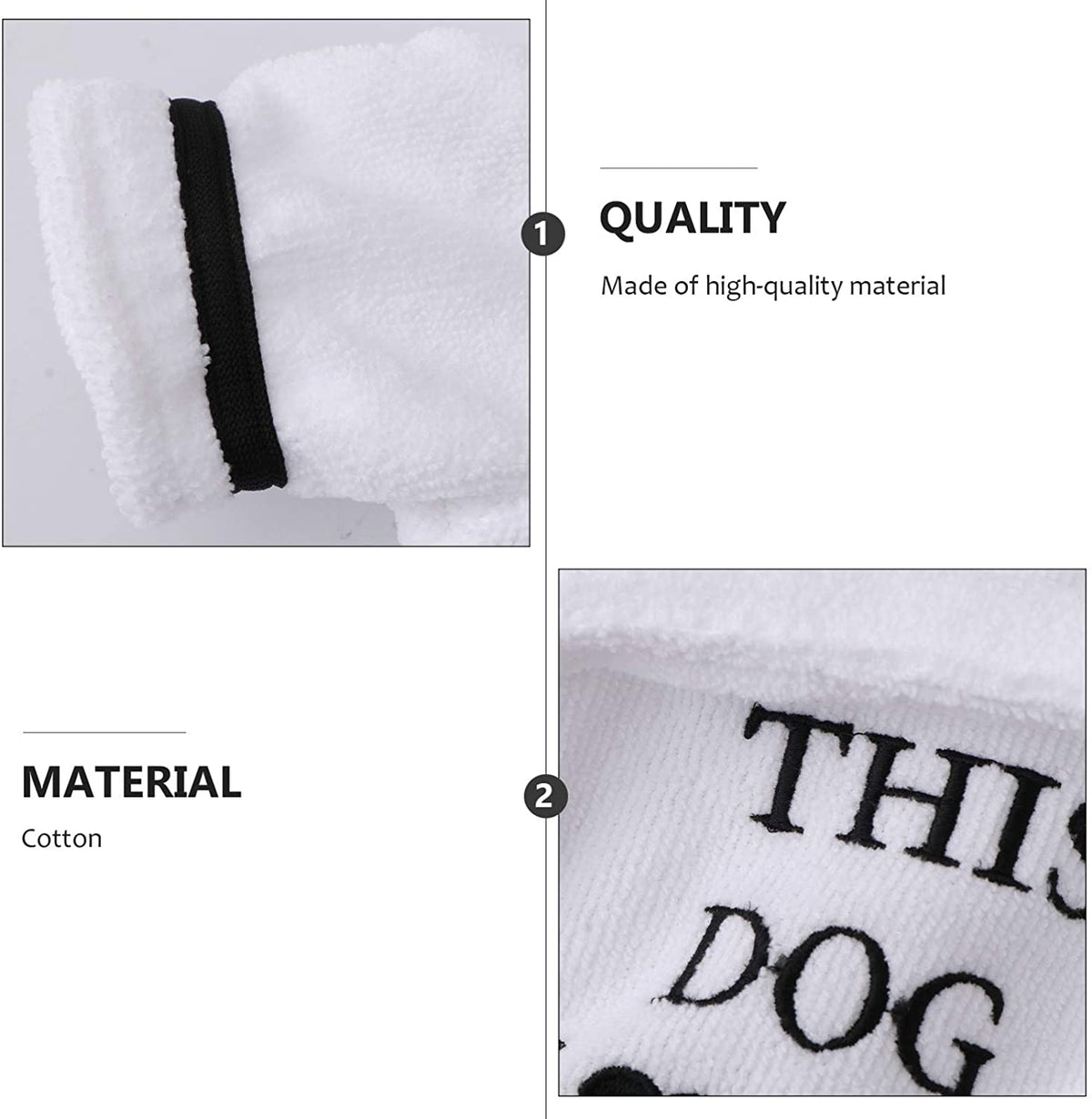 Dog Bathrobe Towel with Hood - American Bark Bliss
