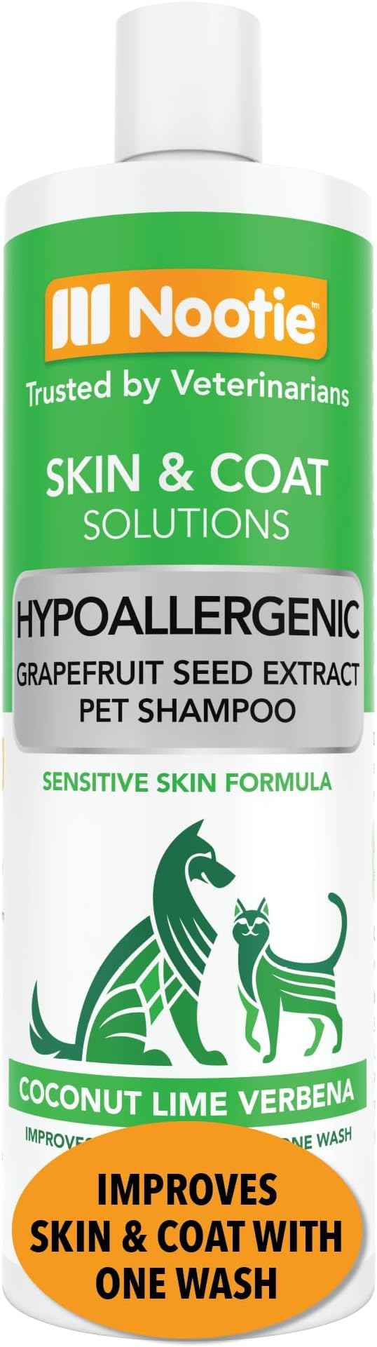 Nootie - Pet Shampoo for Sensitive Skin - Revitalizes Dry Skin & Coat - Natural Ingredients - Gentle Dog Shampoo - Cleans & Conditions