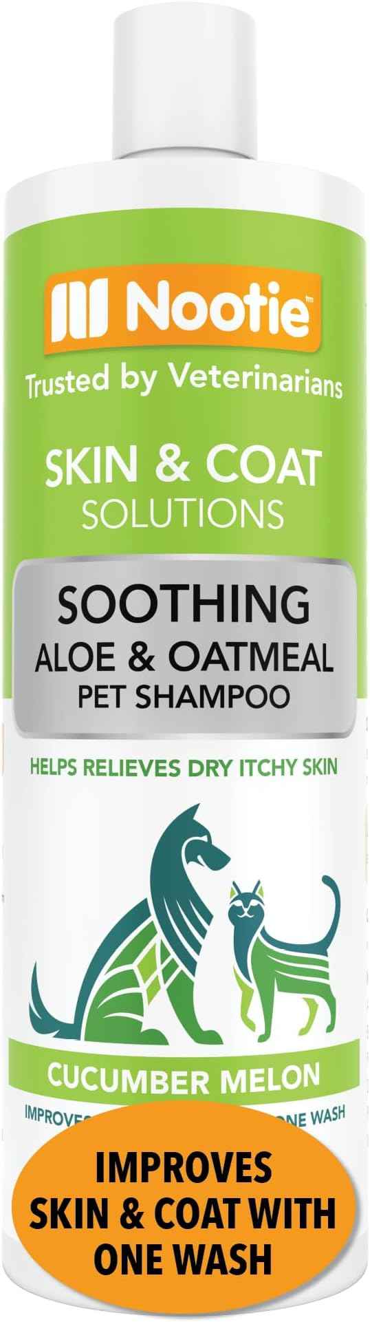 Nootie - Oatmeal Pet Shampoo for Sensitive Skin - Revitalizes Dry Skin & Coat - Natural Ingredients - Gentle Shampoo - Cleans & Conditions