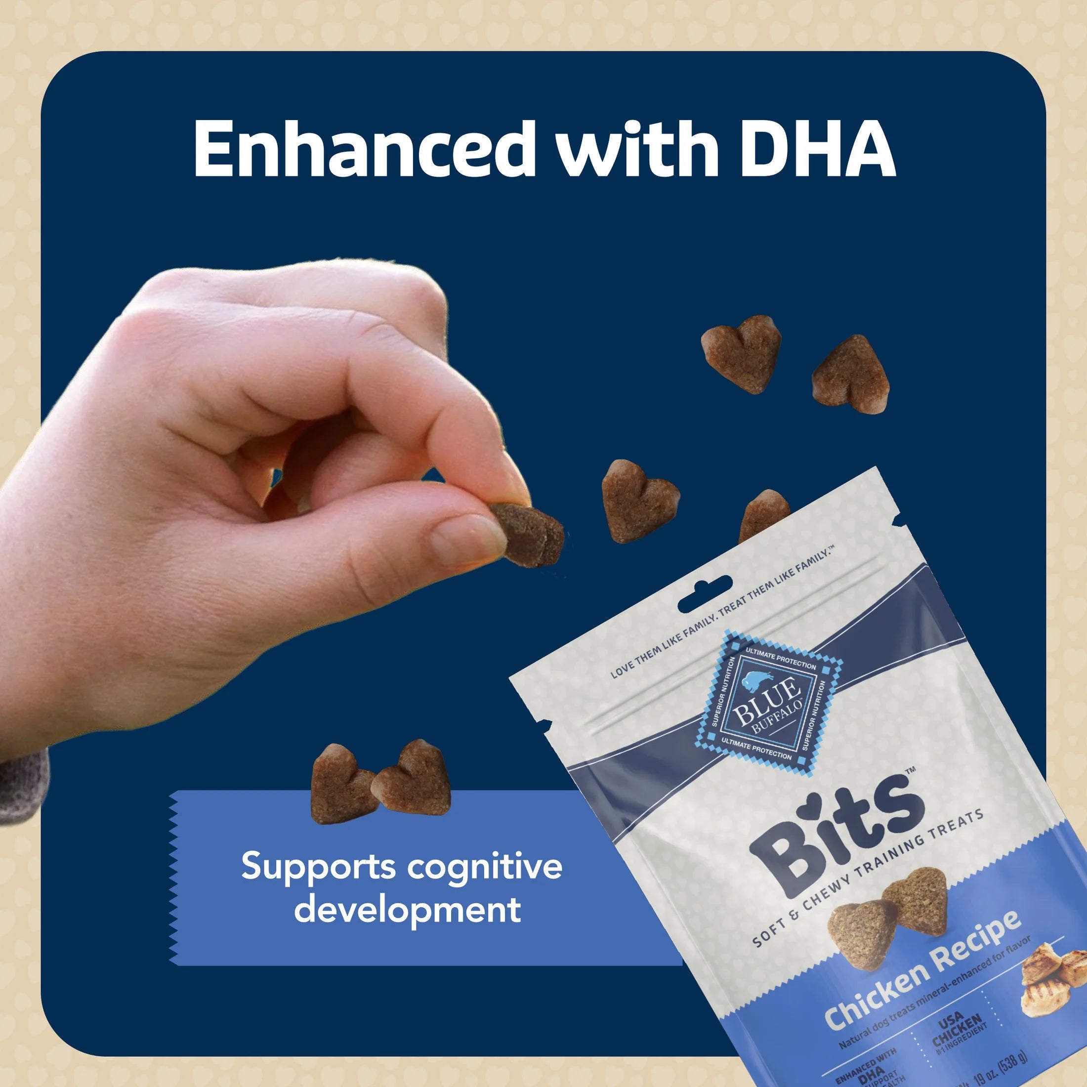 Bits Soft Dog Treats for Training, Enhanced with DHA, 19-Oz. Bag - American Bark Bliss