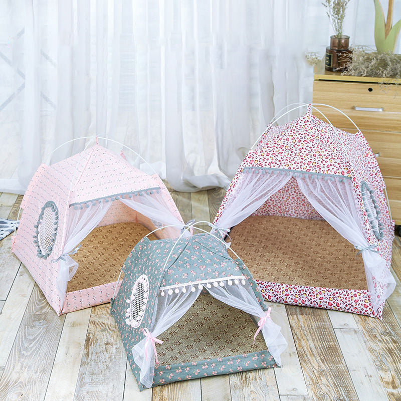 Calming Pet Tent Bed for Cats & Small Dogs - American Bark Bliss