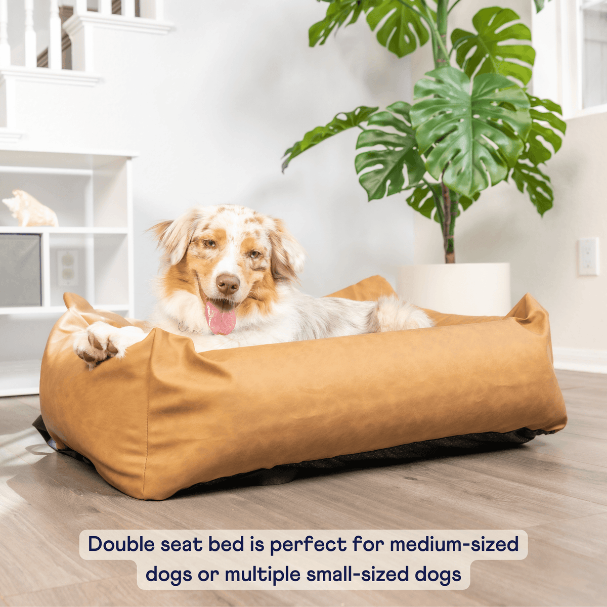 Best Dog Car Bed with Memory Foam - PupProtector™ Camel - American Bark Bliss