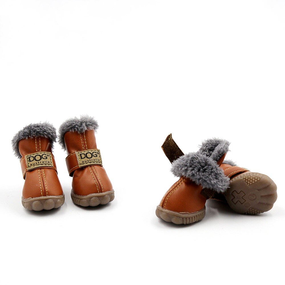 Waterproof Fleece-Lined Dog Snow Boots - American Bark Bliss
