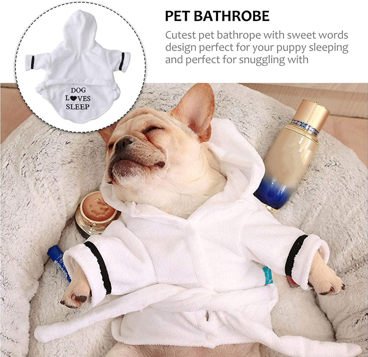 Dog Bathrobe Towel with Hood - American Bark Bliss