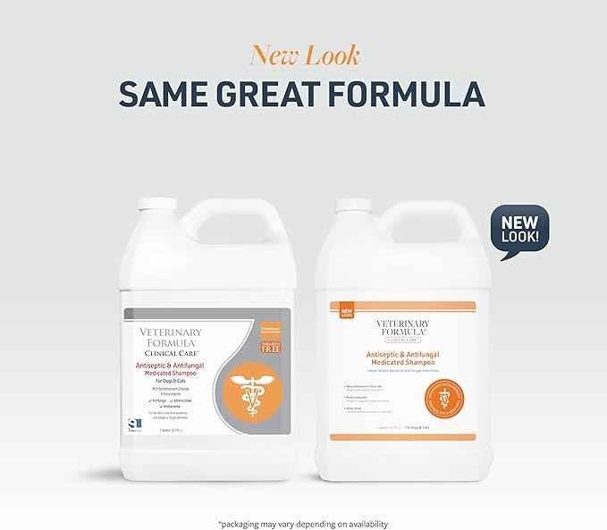 Veterinary Formula Clinical Care Antiseptic and Antifungal Medicated Shampoo for Dogs & Cats, 128 Fl Oz – Helps Alleviate Scaly, Greasy, red Skin – Paraben, Dye, Soap-Free (1 Pack)