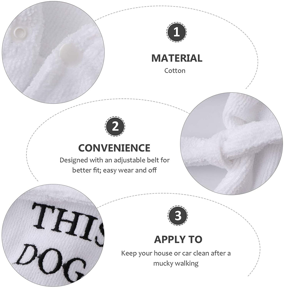 Dog Bathrobe Towel with Hood - American Bark Bliss