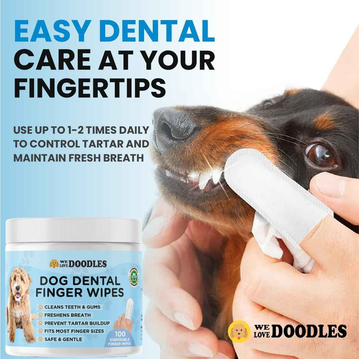 Dog Dental Finger Wipes (100 PCS)