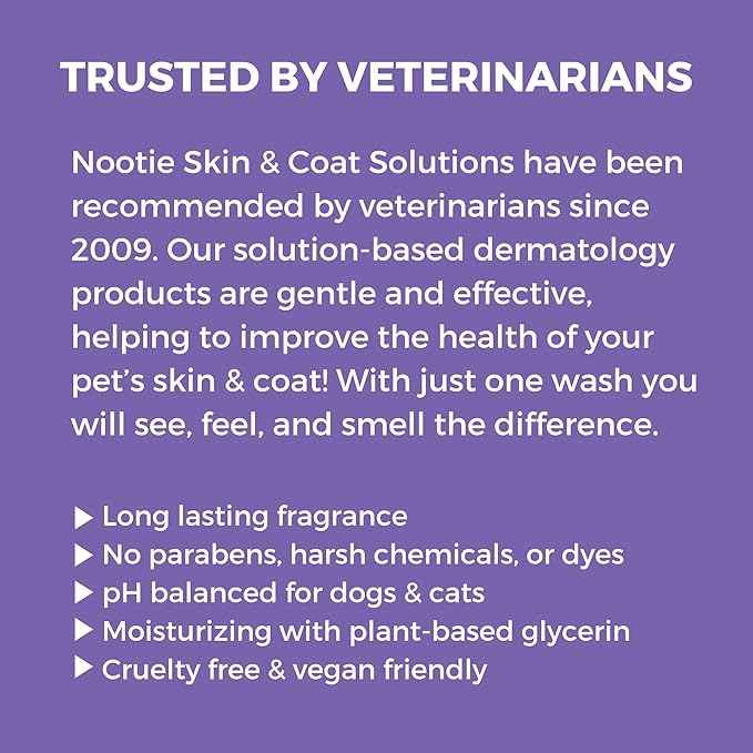 Nootie - Pet Shampoo for Sensitive Skin - Revitalizes Dry Skin & Coat - Natural Ingredients - Gentle Dog Shampoo - Cleans & Conditions 16 oz