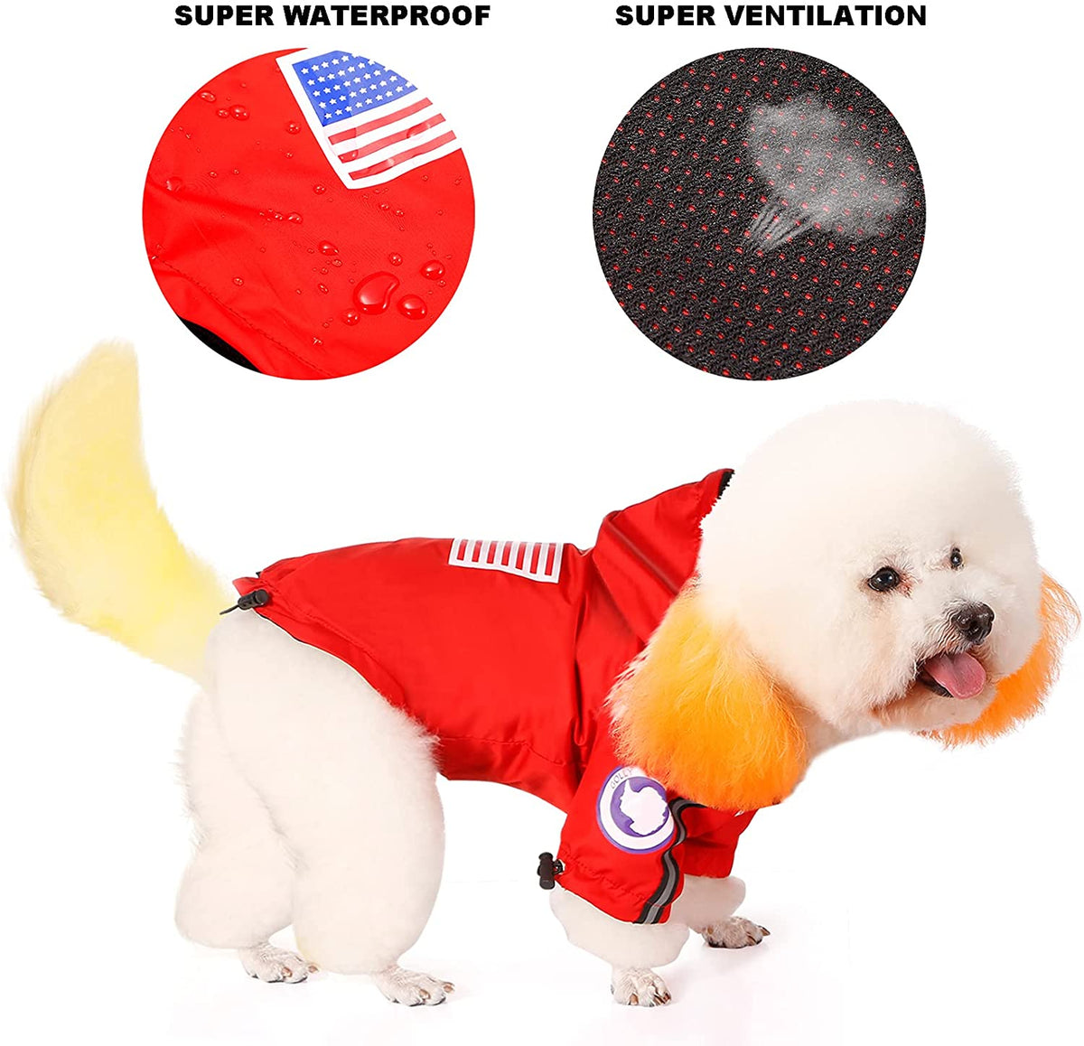 Dog Face Pet Raincoat - Waterproof and Windproof - American Bark Bliss