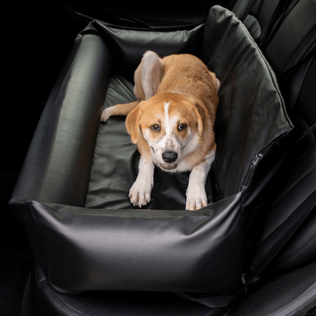 Faux Leather Memory Foam Dog Car Bed | PupProtector™ - American Bark Bliss