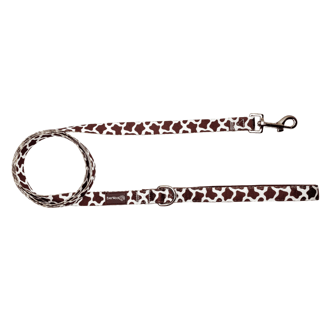 Chocolate Cow Leash - American Bark Bliss