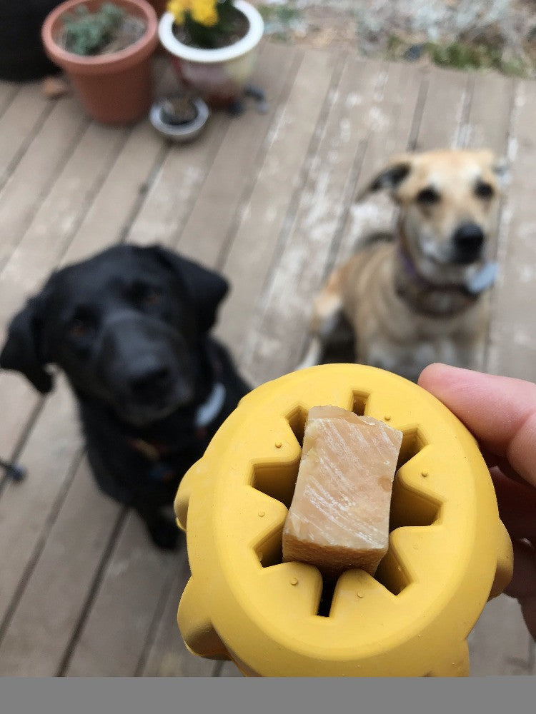 Gear eDispener Durable Rubber Treat Holder and Chew Toy - American Bark Bliss
