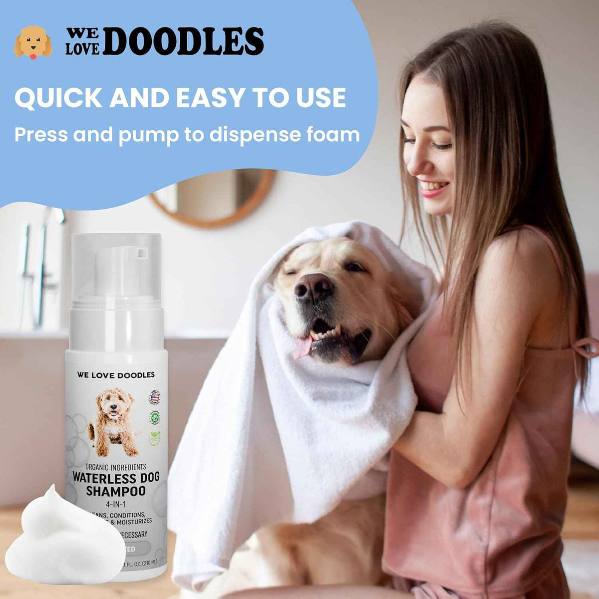 Waterless Dog Shampoo Unscented