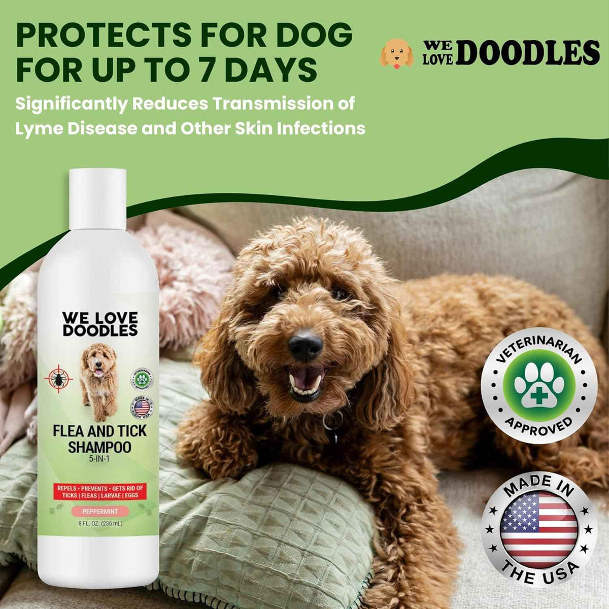 Flea and Tick Dog Shampoo 16 oz