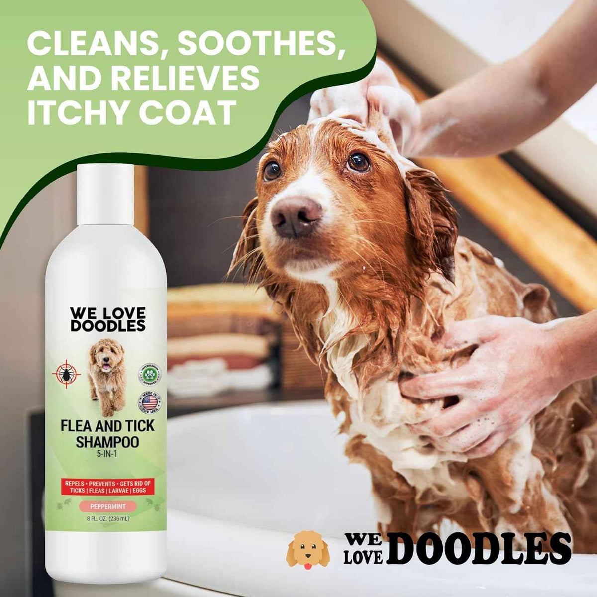 Flea and Tick Dog Shampoo 8 oz