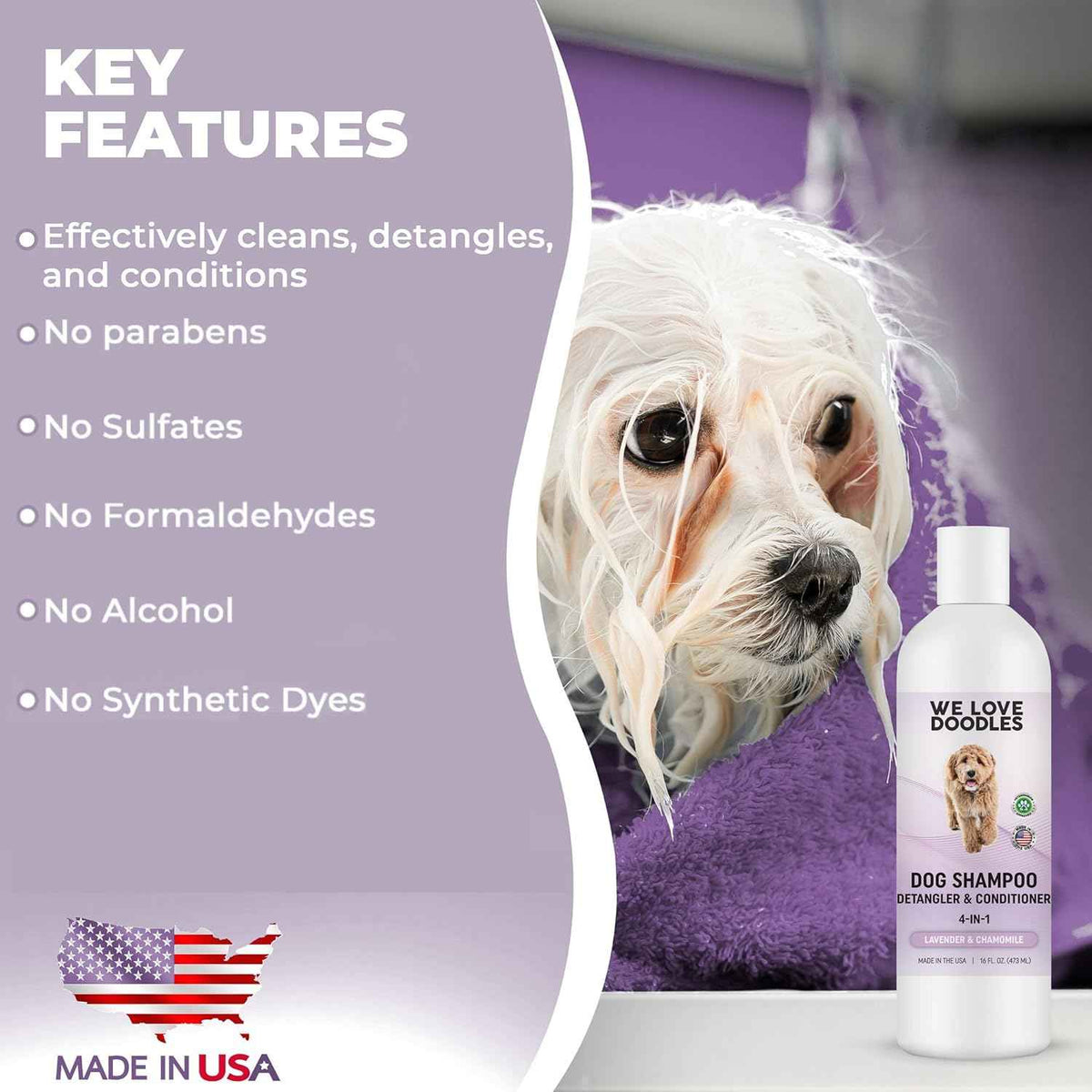 Dog Shampoo (Lavender & Chamomile Dog Shampoo, Non-Organic)