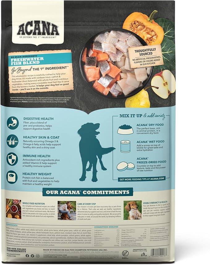Acana Adult Grain Free Freshwater Fish Dog Food - American Bark Bliss