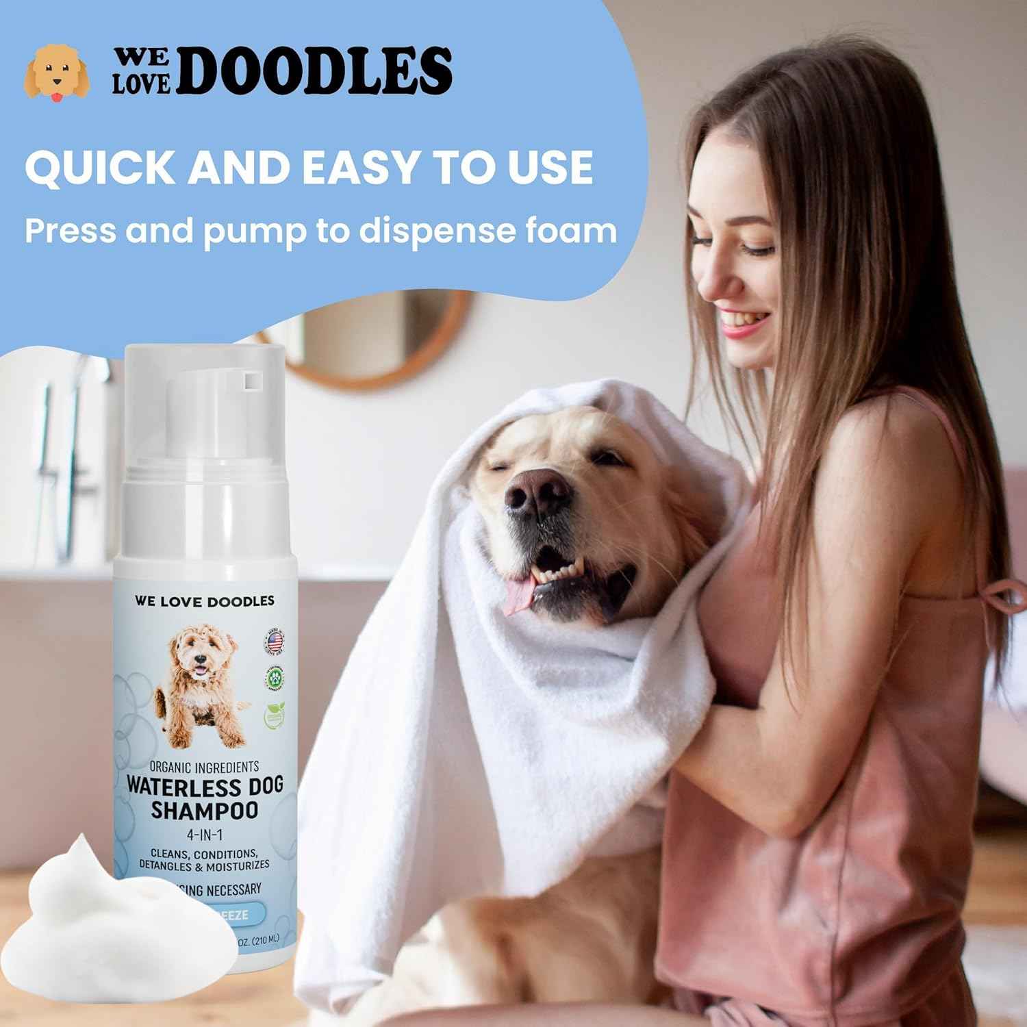 Waterless Dog Shampoo (Ocean Breeze)
