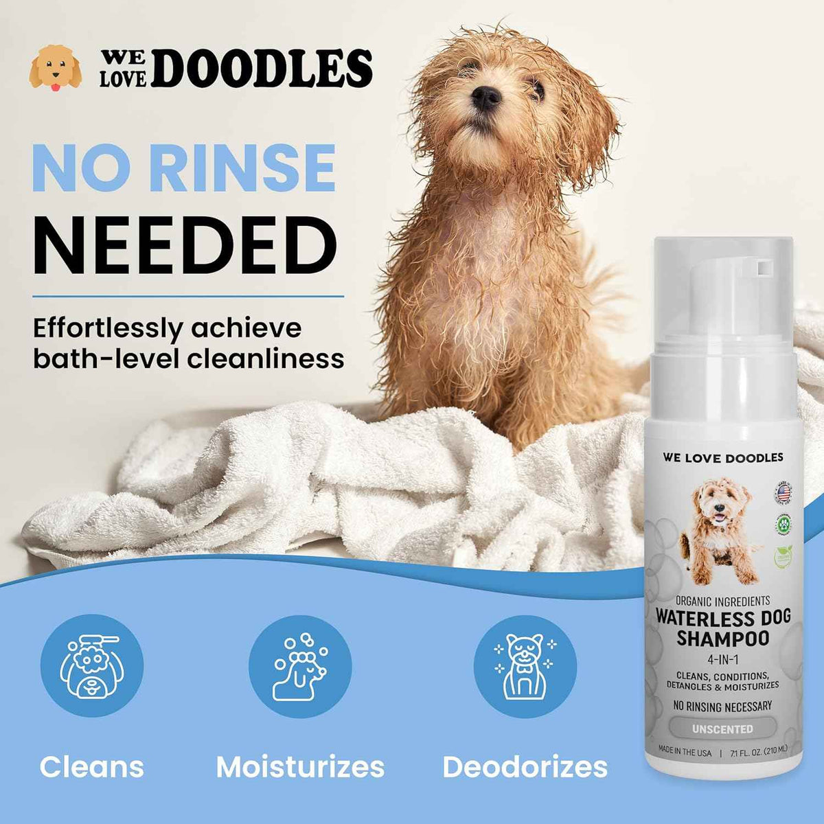 Waterless Dog Shampoo Unscented