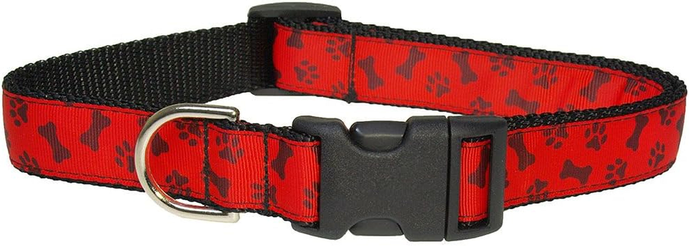 Small Paws & Bones Poppy Dog Collar - Adjustable 5/8