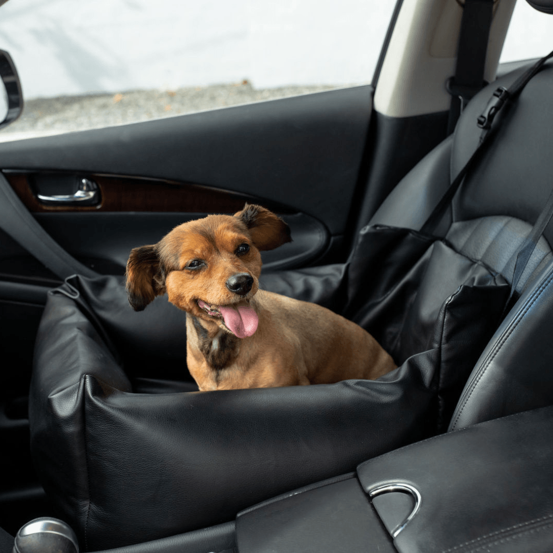Faux Leather Memory Foam Dog Car Bed | PupProtector™ - American Bark Bliss