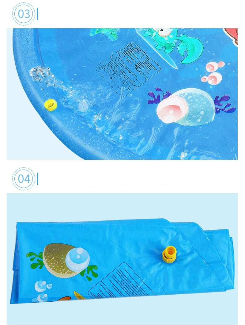 Dog Sprinkler Pad Cooling Mat for Summertime Fun - American Bark Bliss