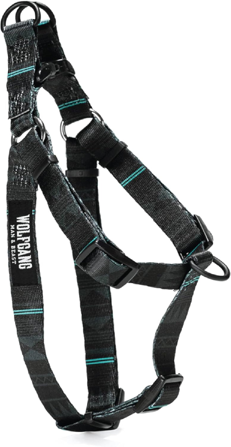 Wolfgang Heavy Duty Adjustable Dog Harness, Pull-Tested to over 800 Lbs for Walking & Training, Nightowl Print, Medium - American Bark Bliss