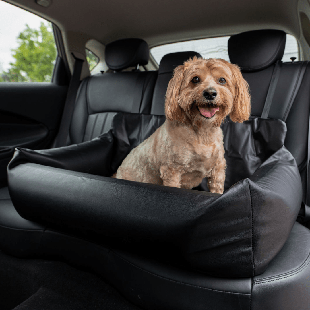Faux Leather Memory Foam Dog Car Bed | PupProtector™ - American Bark Bliss
