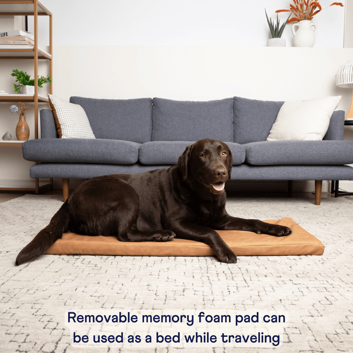 Best Dog Car Bed with Memory Foam - PupProtector™ Camel - American Bark Bliss