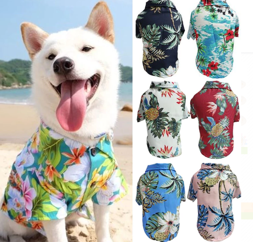 Stylish Hawaiian Dog Shirts for Summer by Furr Baby Gifts