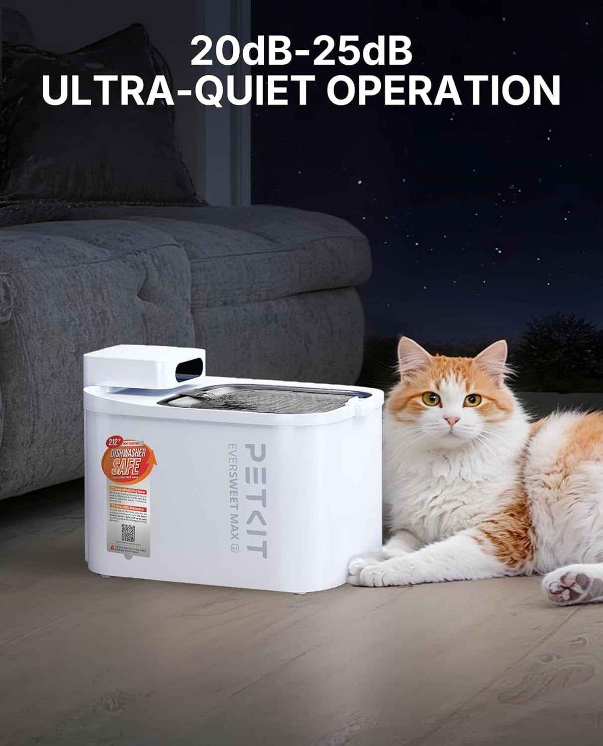 PETKIT Cordless Smart Pet Water Fountain with App Control, 3L