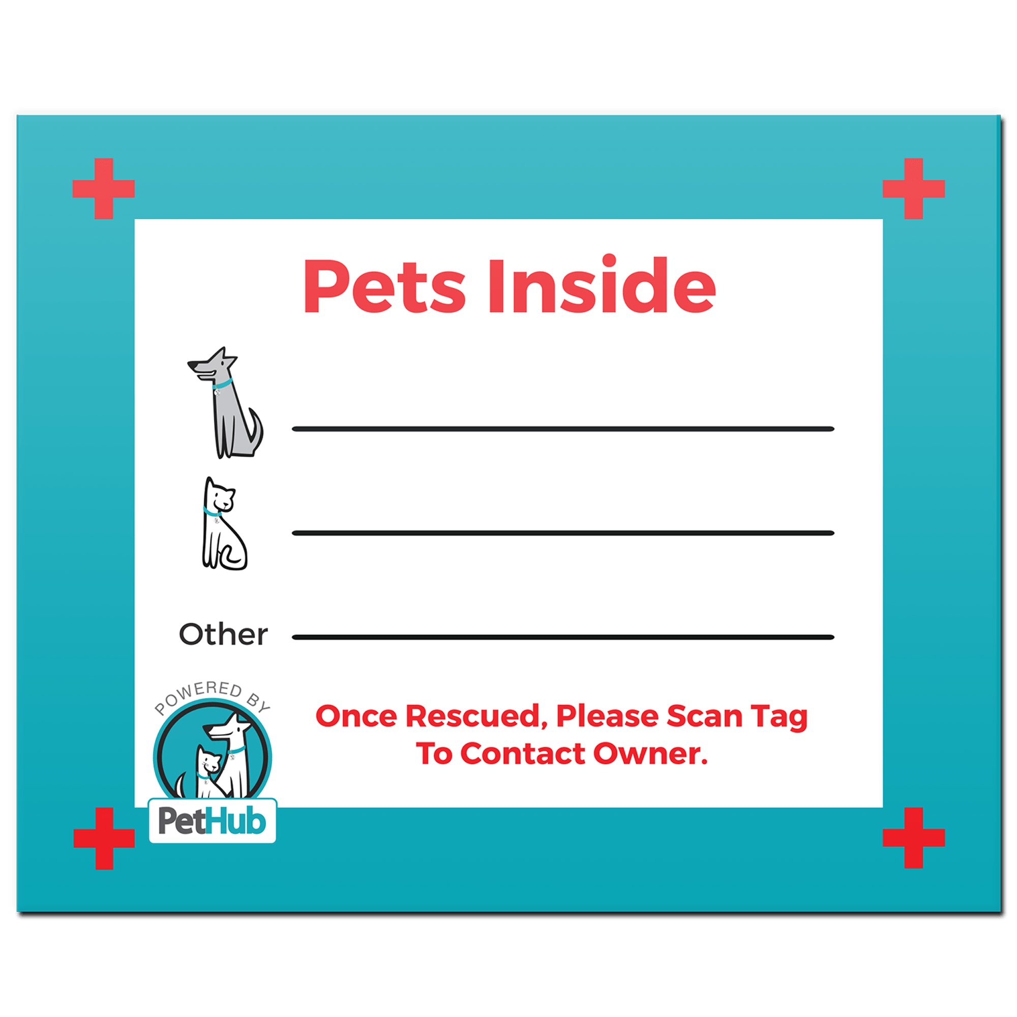 PetHub Emergency Pets Inside Home Decal - American Bark Bliss