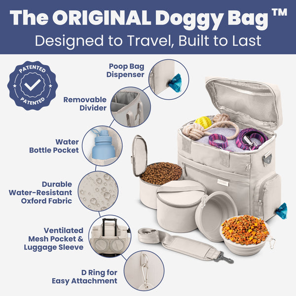 Dog Travel Bag for Supplies - The Original Doggy Bag™ by Rubyloo