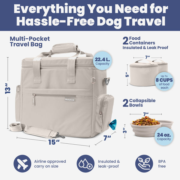 Dog Travel Bag for Supplies - The Original Doggy Bag™ by Rubyloo