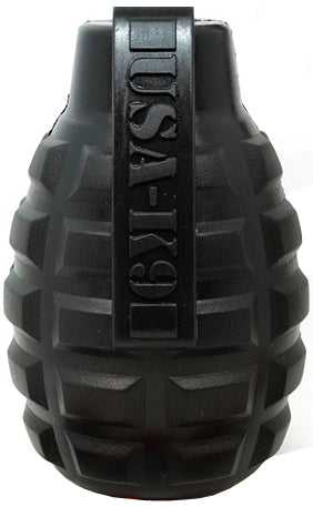 Grenade Shaped eDispenser Durable Dog Chew Toy & Treat Dispenser - Army Green - American Bark Bliss
