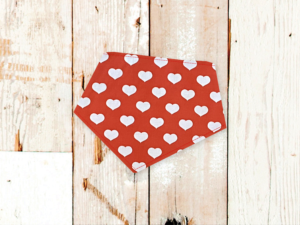 "Big Valentine Hearts" Dog Bandana - American Bark Bliss