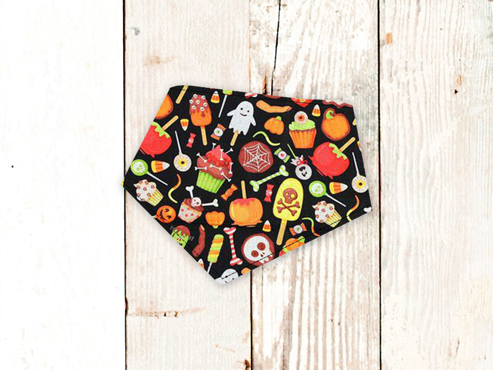 "Black Halloween Candy" Dog Bandana - American Bark Bliss