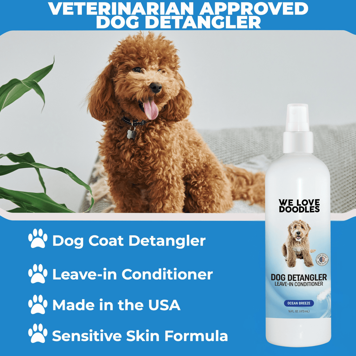 Dog Detangler Spray (Ocean Breeze Scent)