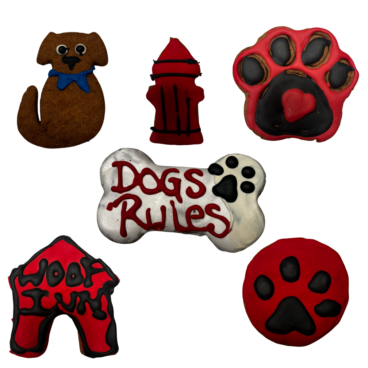 Dog Life Organic Dog Cookie Box | Handmade Decorated Dog Treats (Human-Grade, All-Natural)