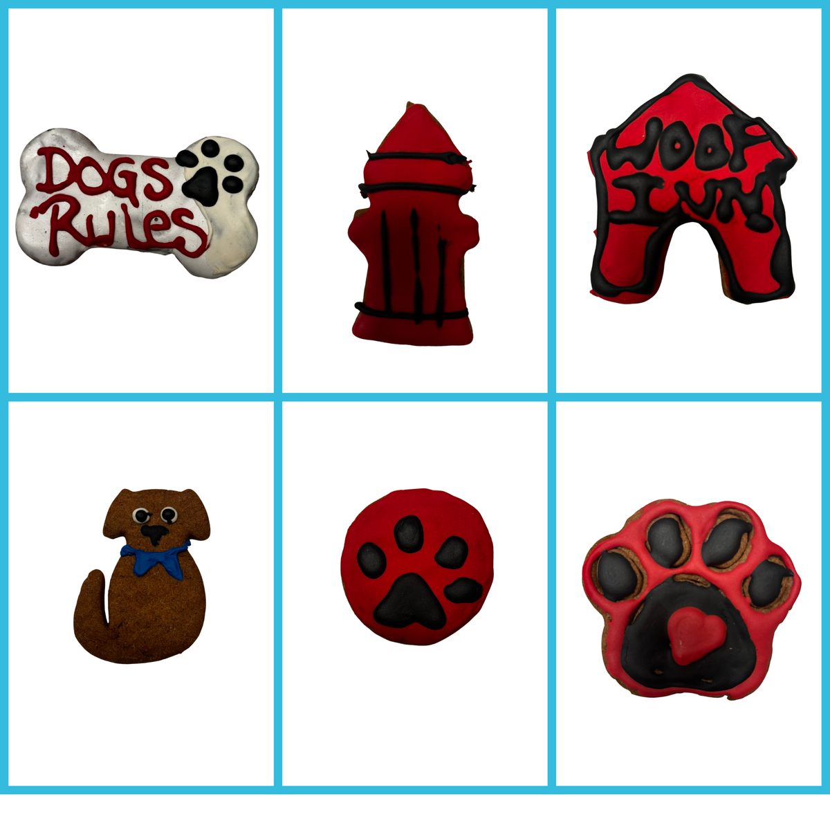 Dog Life Organic Dog Cookie Box | Handmade Decorated Dog Treats (Human-Grade, All-Natural)
