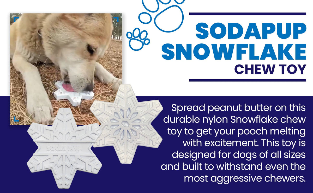 Snowflake Nylon Dog Chew Toy for Aggressive Chewers | USA Made & FDA Compliant - American Bark Bliss