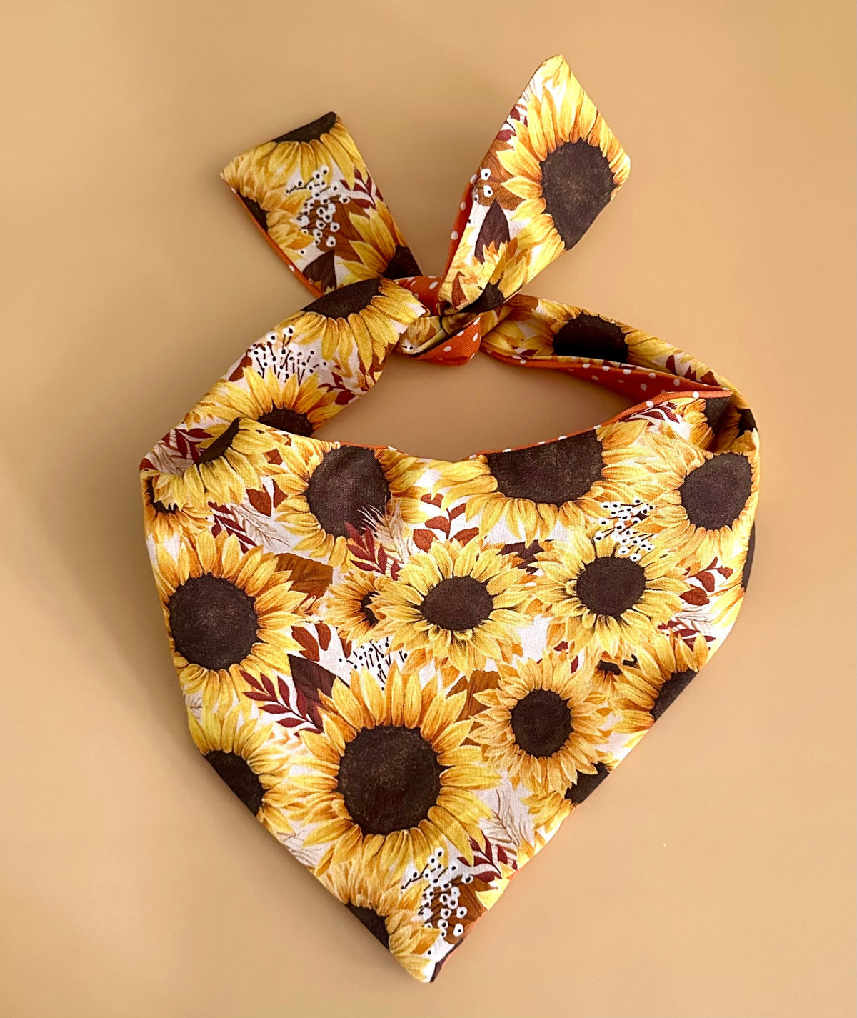Sunflower Dog Bandana - Custom Floral Pet Scarf - American Bark Bliss