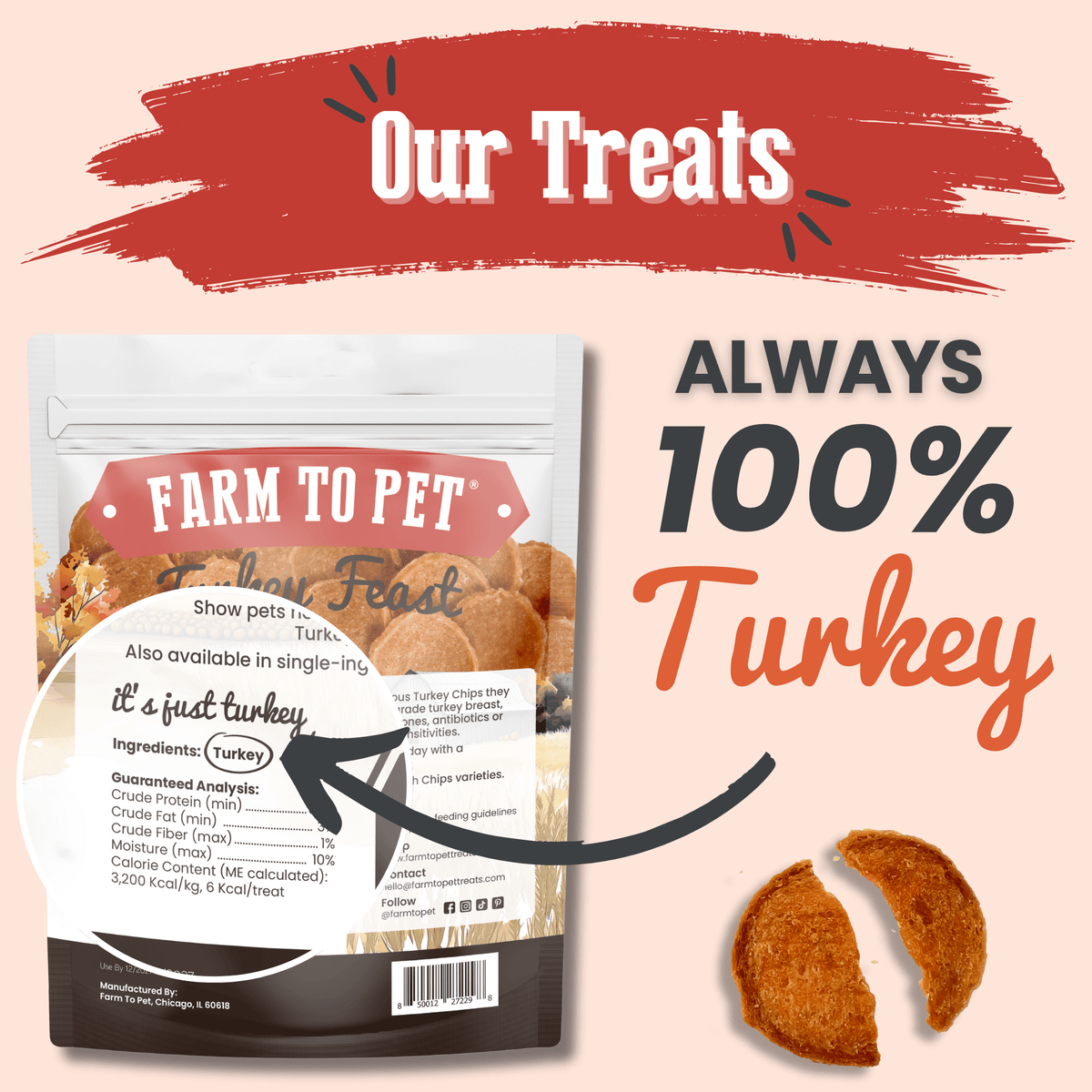 Turkey Feast Chips by Farm To Pet